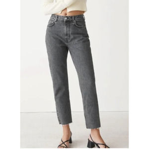 & Other Stories Straight Mid Rise Jeans in Gray‎ ~ 26